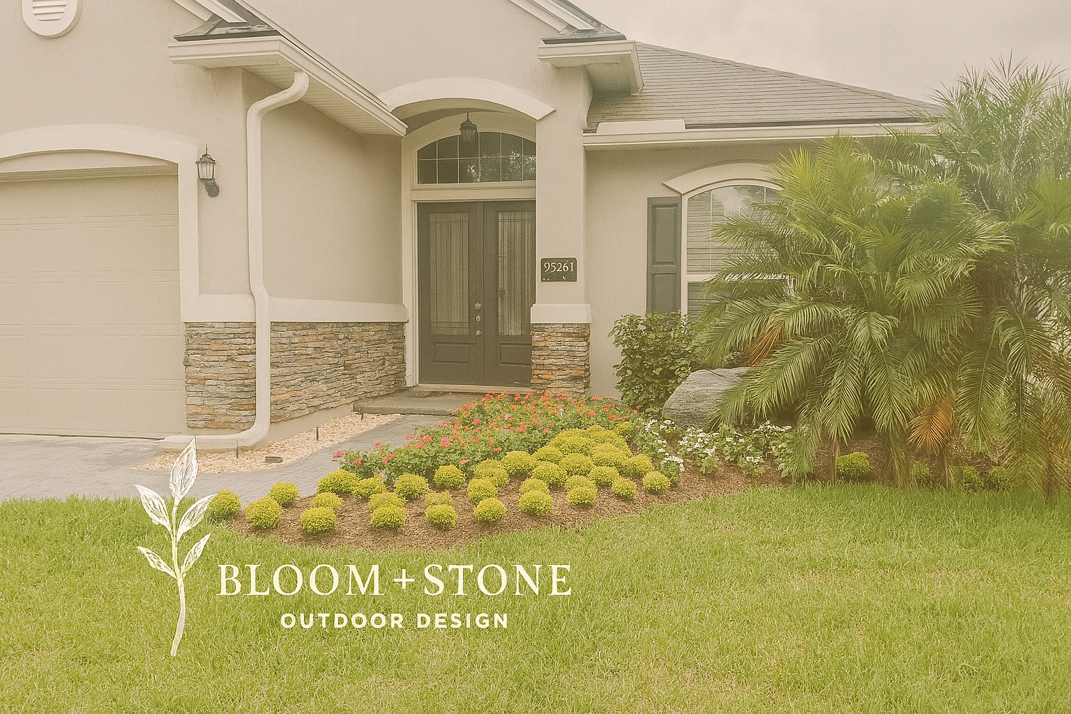 Welcoming front entry landscape